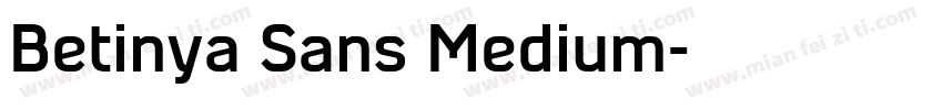 Betinya Sans Medium字体转换